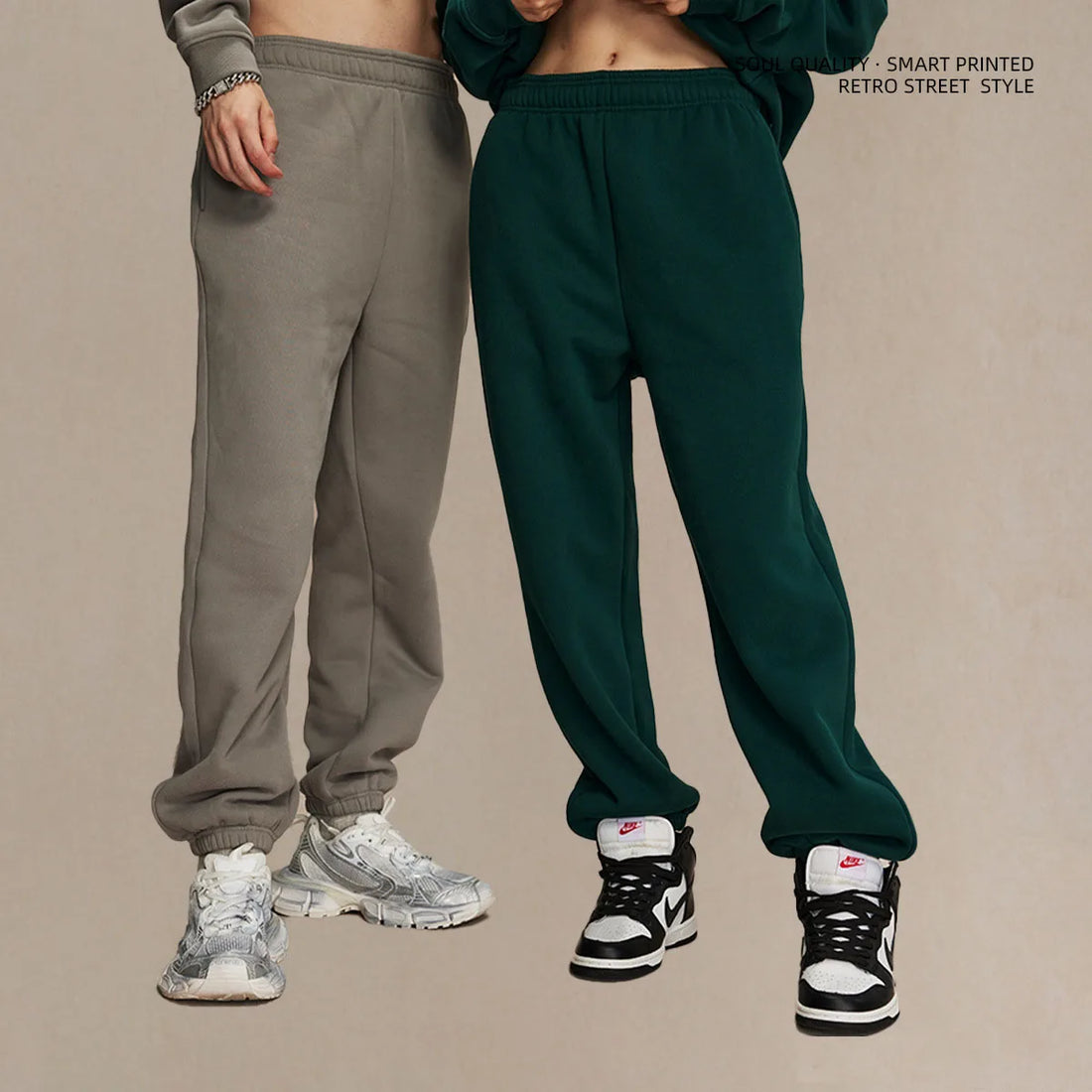 Custom Winter Shaker 400g Padded and Thickened Casual Men's Trousers Drawstring Drawstring Loose Men's and Women's Trousers