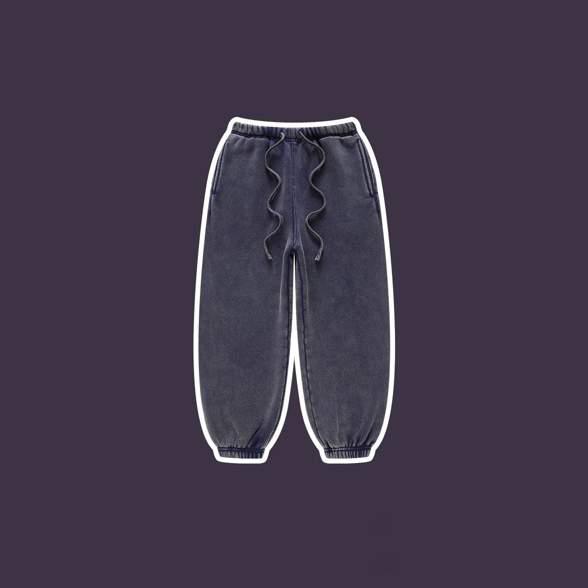 400G Heavyweight Boys and Girls Washed Fleece Sports Sweatpants Loose Winter Trousers for Children