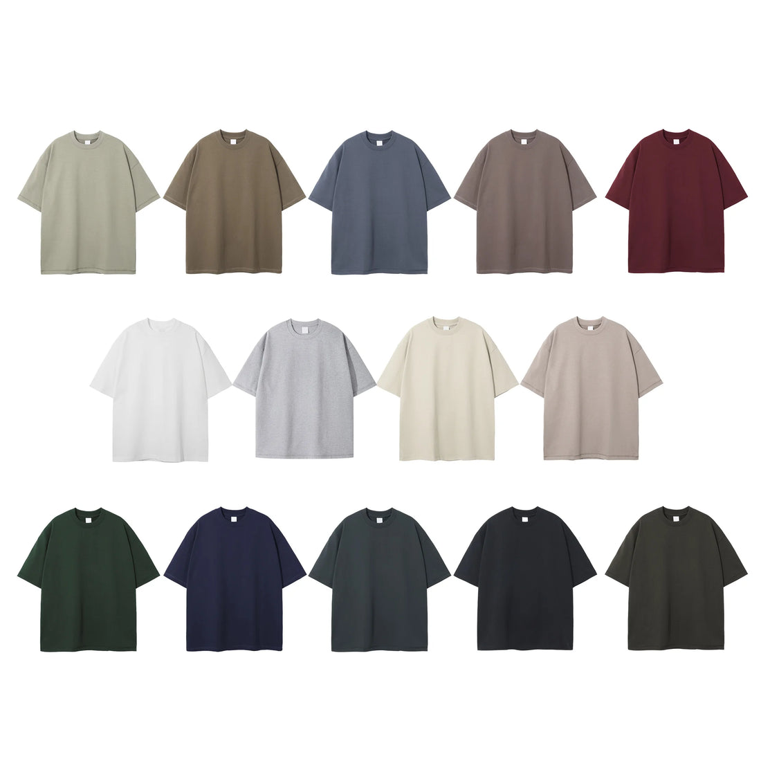 Heavyweight 385GSM Men's T Shirt 100% Cotton Oversized Plain Blank Knitted Streetwear O-Neck Drop Shoulder T Shirt for Men